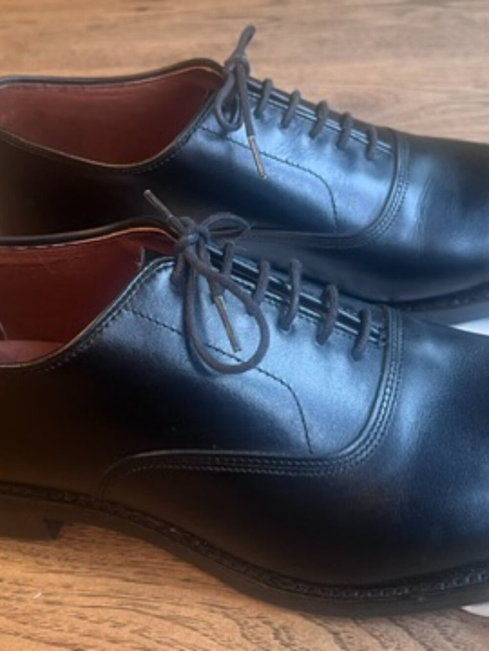 Fifth Avenue Cap-toe Oxford Dress Shoe with Dainite Sole, Black, Size 10.5 E